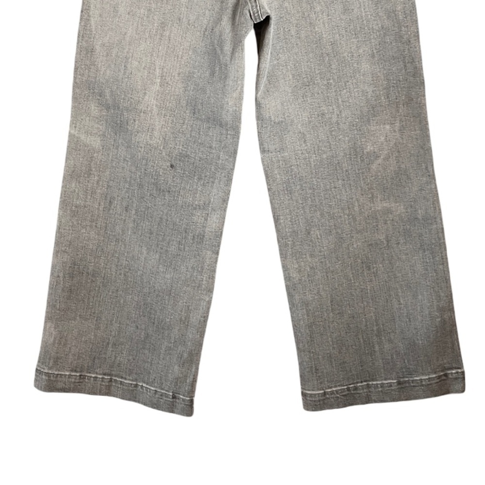 New AG Adriano Goldschmied High Rise Wide Leg Cropped Denim Jeans 27 Light Gray - Picture 9 of 16